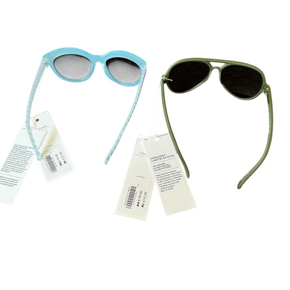 Janie and Jack Toddler Boy Girl Sunglasses Blue Green Set of 2 NWT - Picture 2 of 2